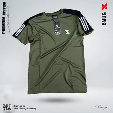 SMUG Premium T-Shirt – Soft & Comfortable Fabric Olive Colour - ছবি 3